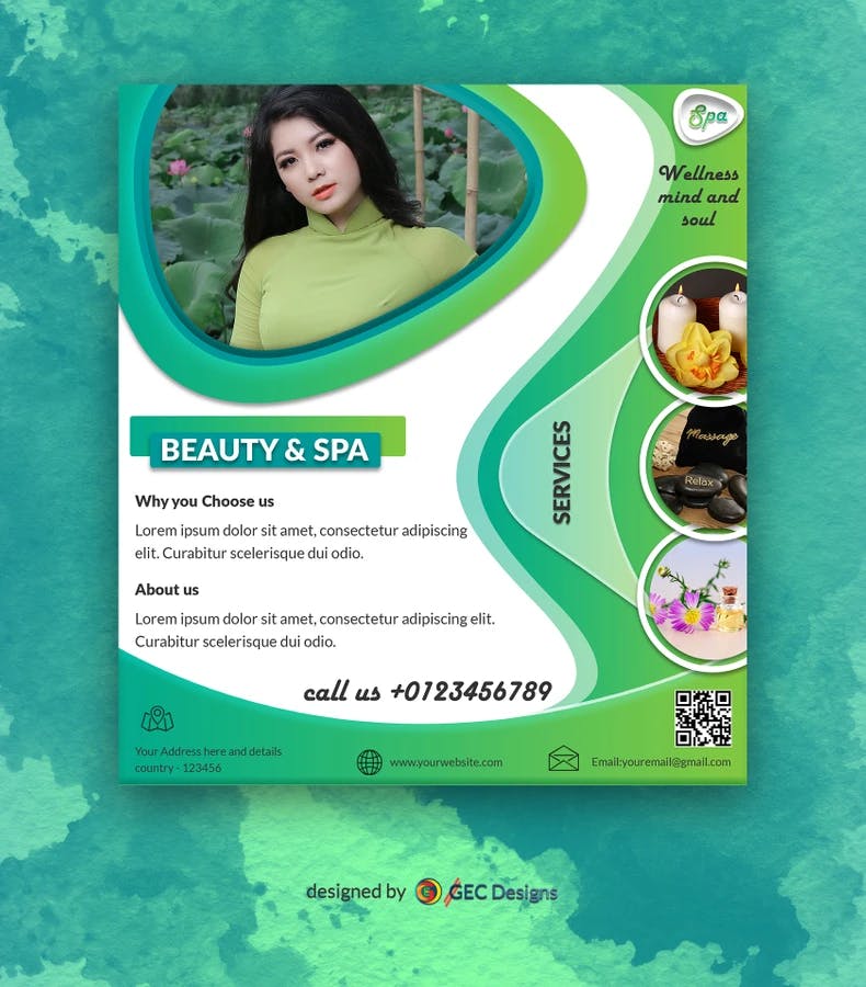 Lime Beauty & Spa Flyer Template