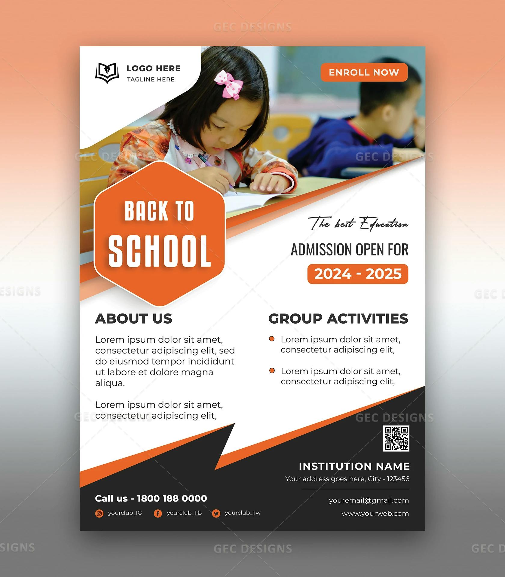 Path to Success | Flyer Template for School Admission Promotions