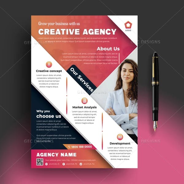 Spectacular creative business flyer template