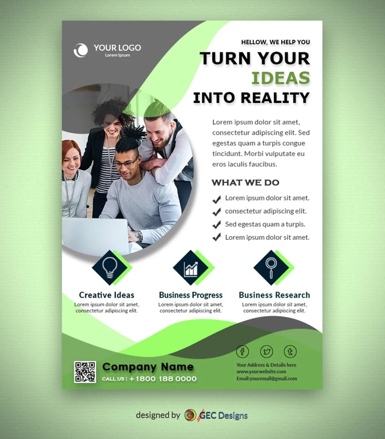 Startup Business promotion Flyer Template