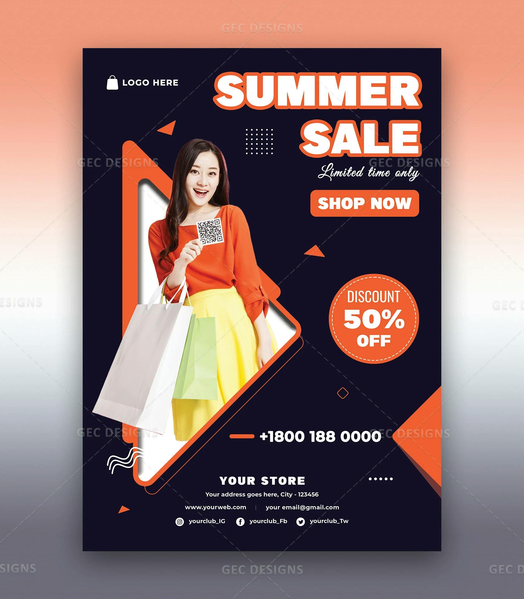 Summer Sale Bonanza | Flyer Template for Exclusive Promotions