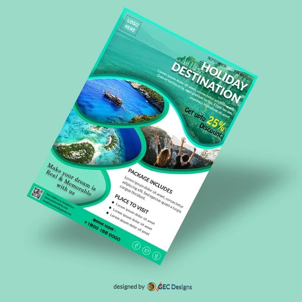 Holiday Destination Travel Agency Flyer Template