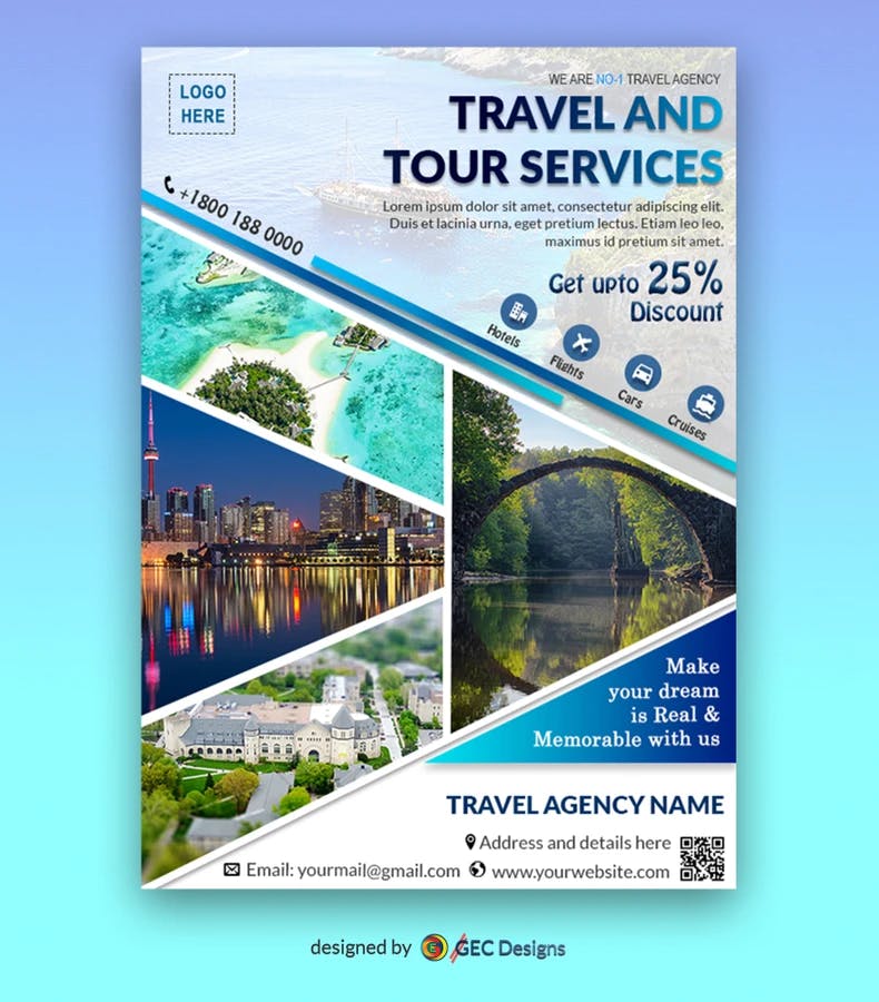 Travel and Tour Services flyer Template