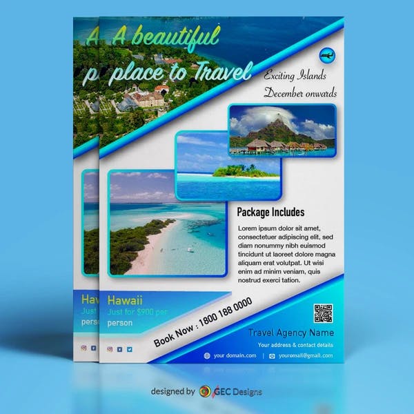 Travel and tour agency promotion poster template