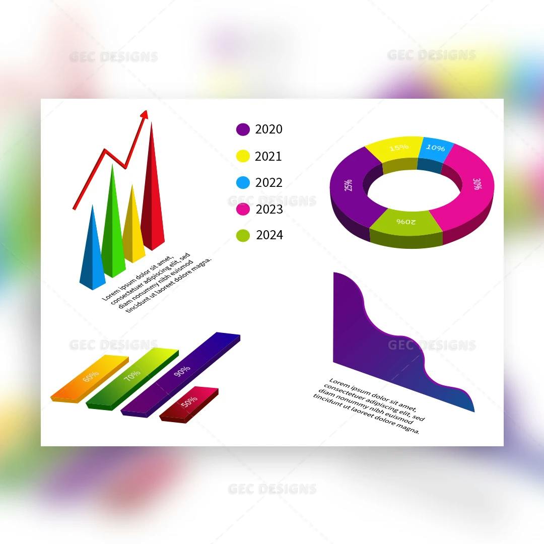 Data Made Beautiful Isometric Infographic Illustrations