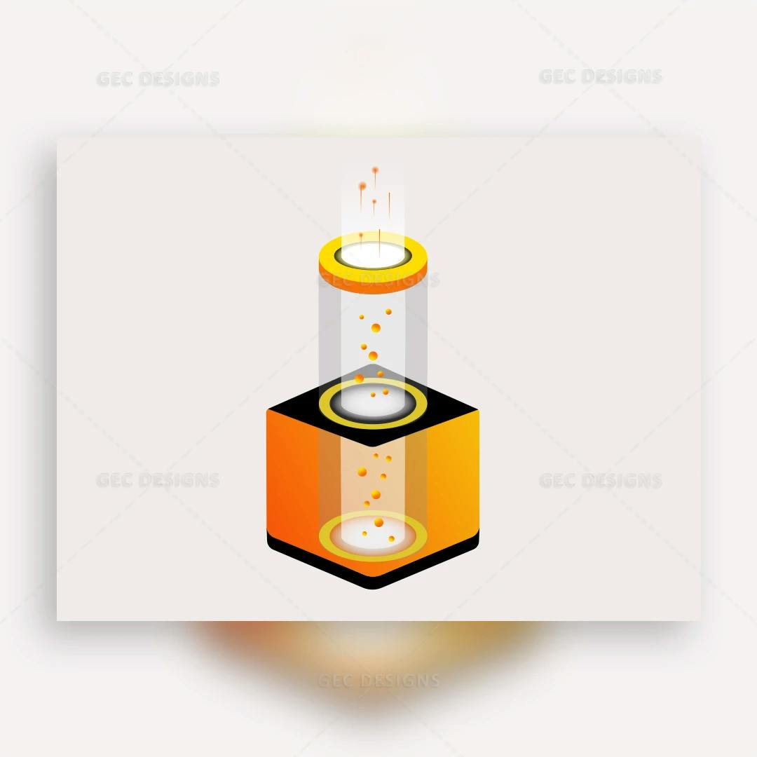 Digital Hub server concept Isometric Illustration image