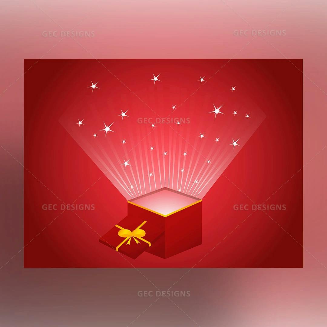 Flashing Gift box vector isometric illustration