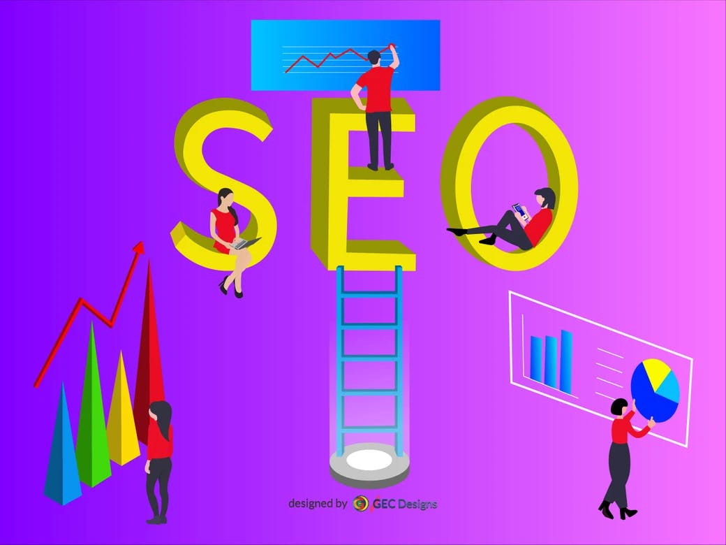 SEO Analysis and research concept isometric image