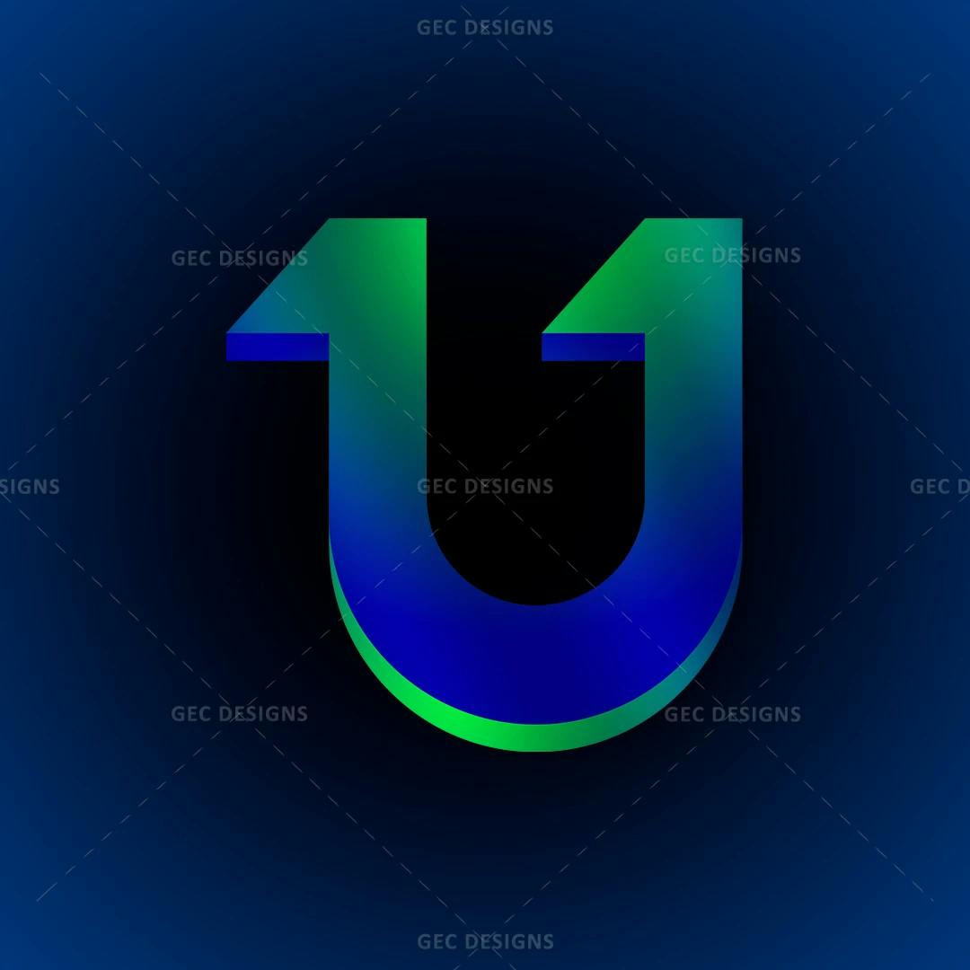 Alphabet letter U vector logo Design