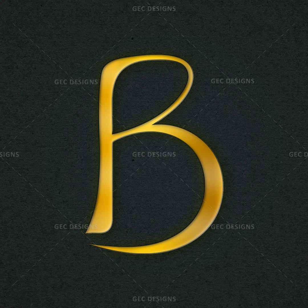 Creative Alphabet Letter B Typographic Logo Design