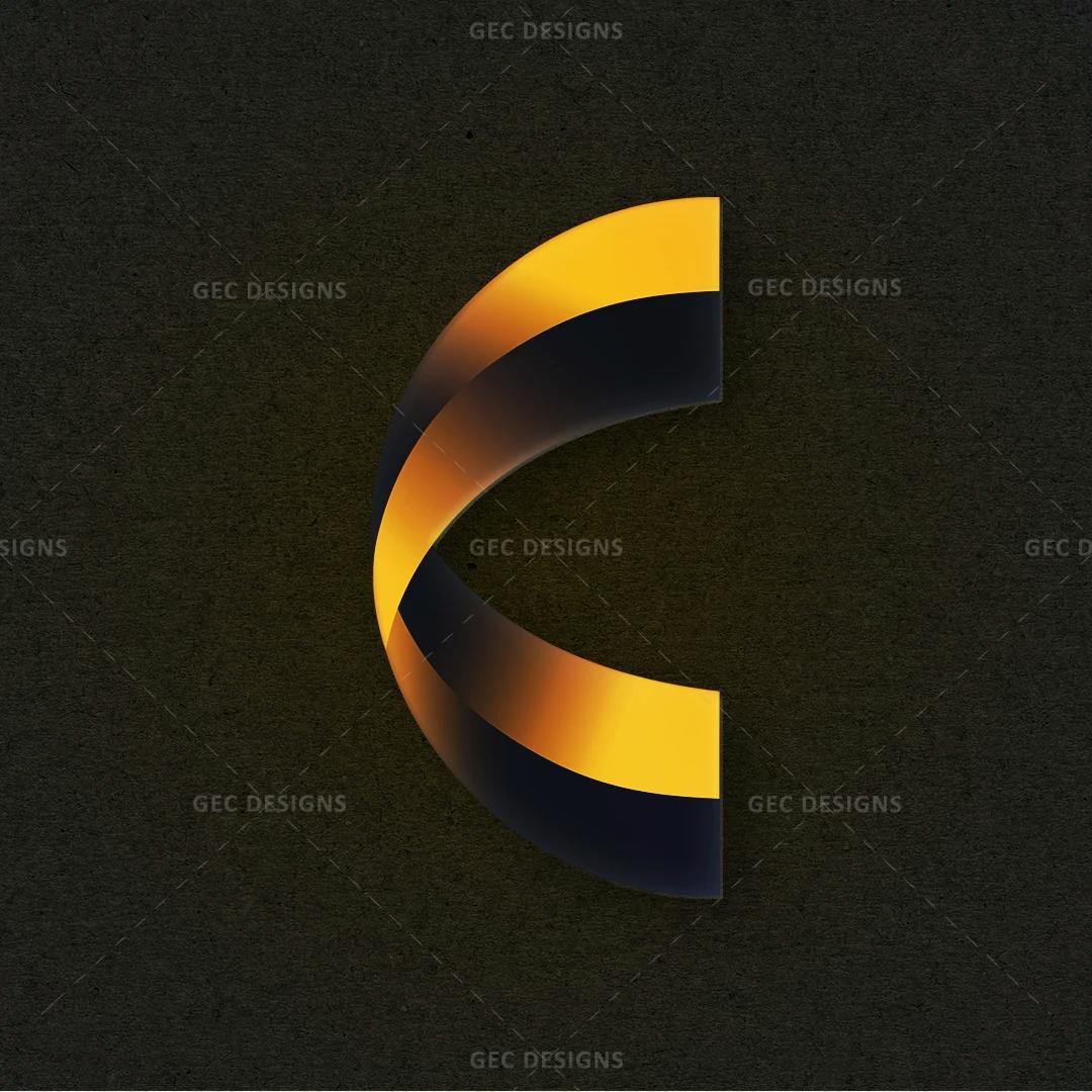 Geometric Alphabet C vector Logo Design