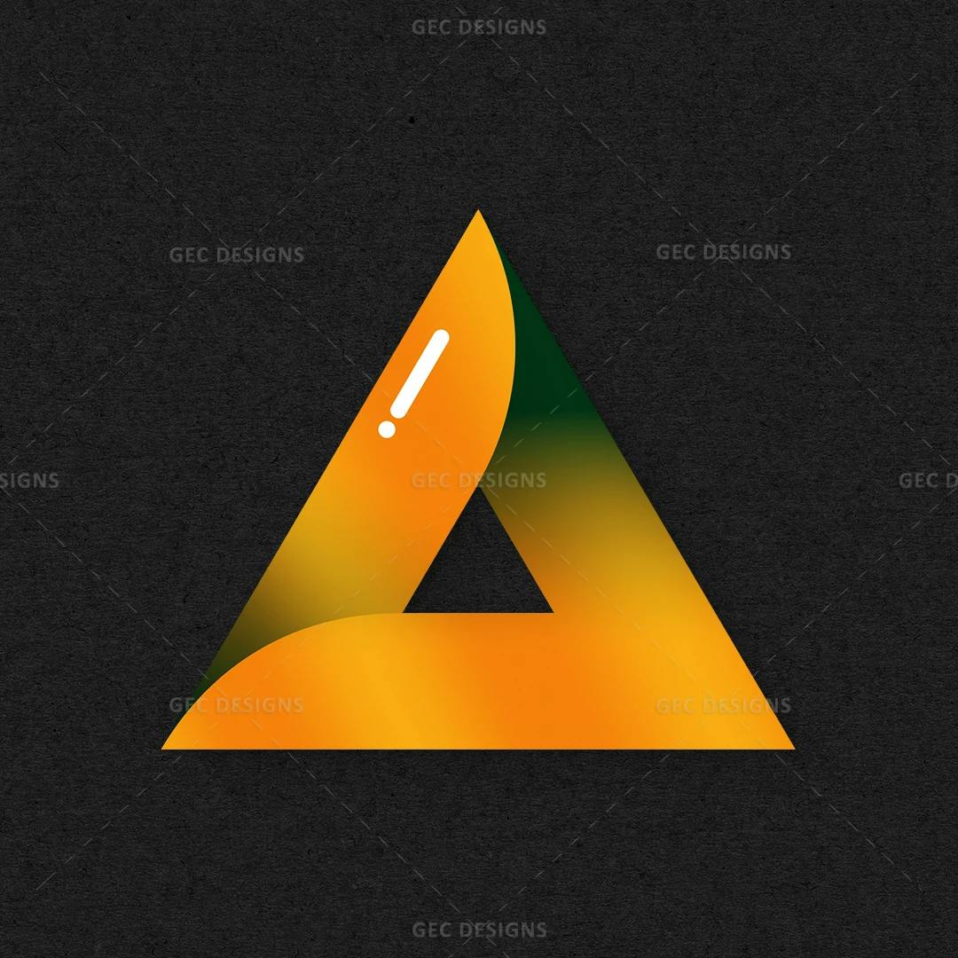 Gradient Triangular Shape Vector Logo Design