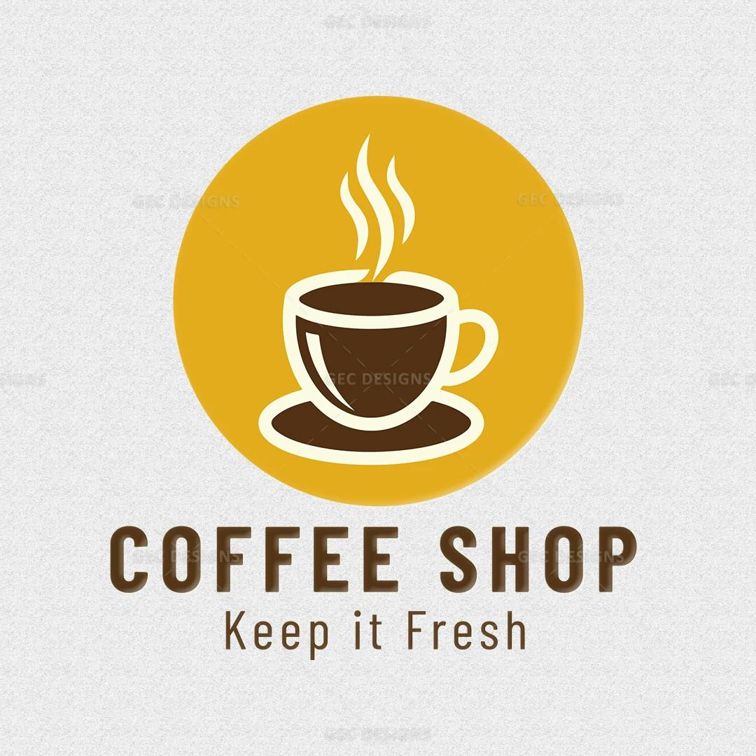 The Cozy Cup Hot Beverages cafe logo design