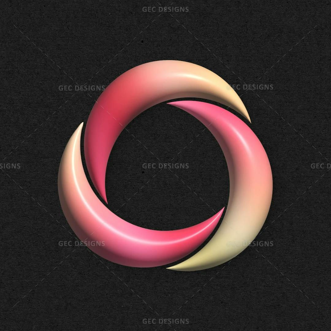 Vector Logo Design Using Gradient Circle Shapes