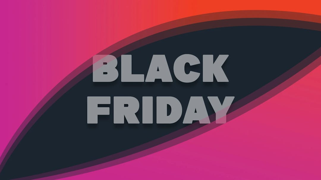 Black Friday text animated PSD template
