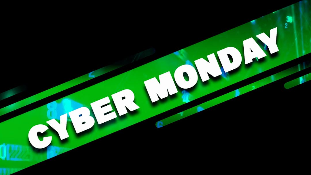 Cyber Monday Intro text animated PSD template