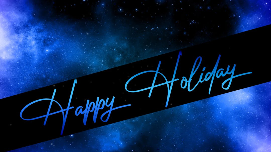 Happy Holidays intro animated PSD template
