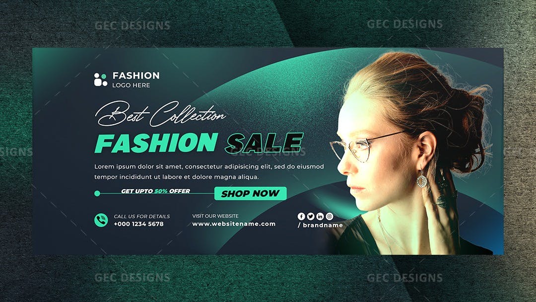 Best collection Fashion store Facebook cover image