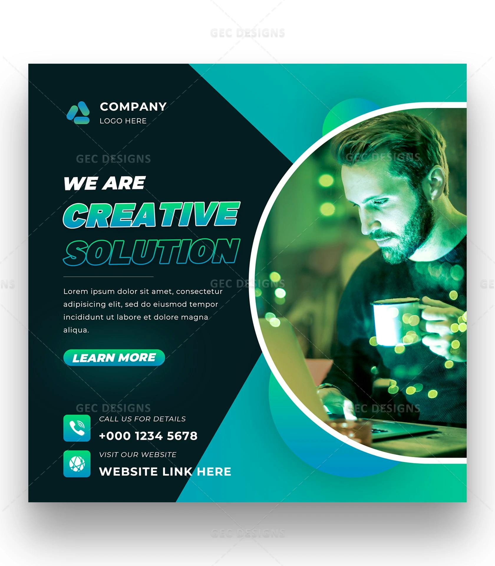 Creative business solutions Professional Instagram Poster Template