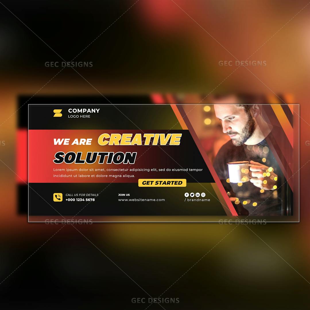 Creative solution business Facebook cover image