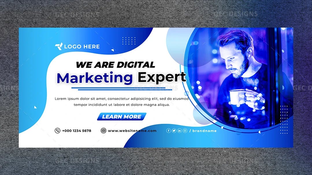Facebook Cover PSD Template for Marketing Campaigns