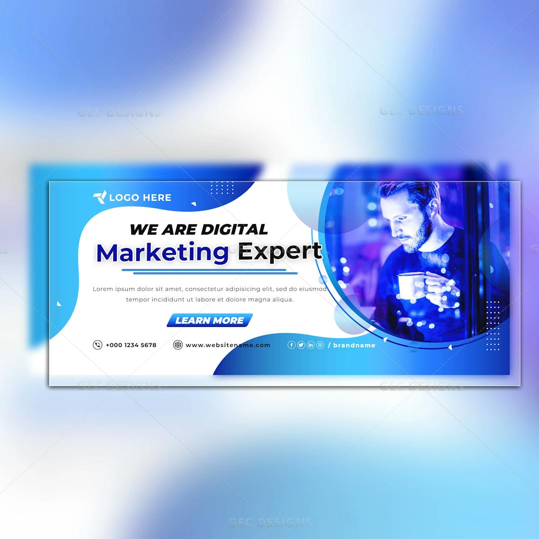 Facebook Cover PSD Template for Marketing Campaigns