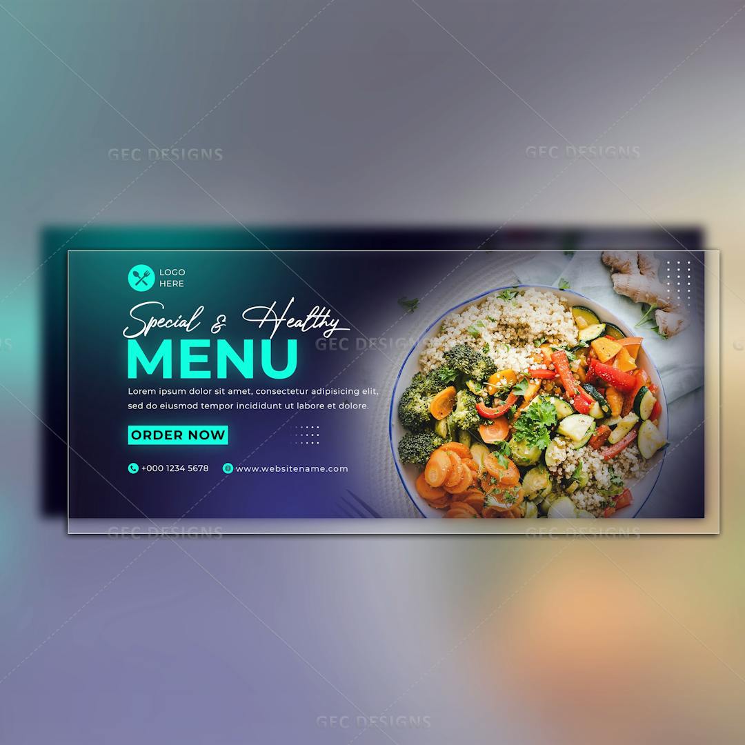 Facebook Cover Template for Restaurant Promotions