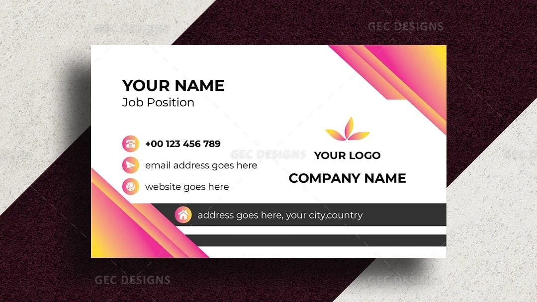 Bold and Colorful Business Card Template