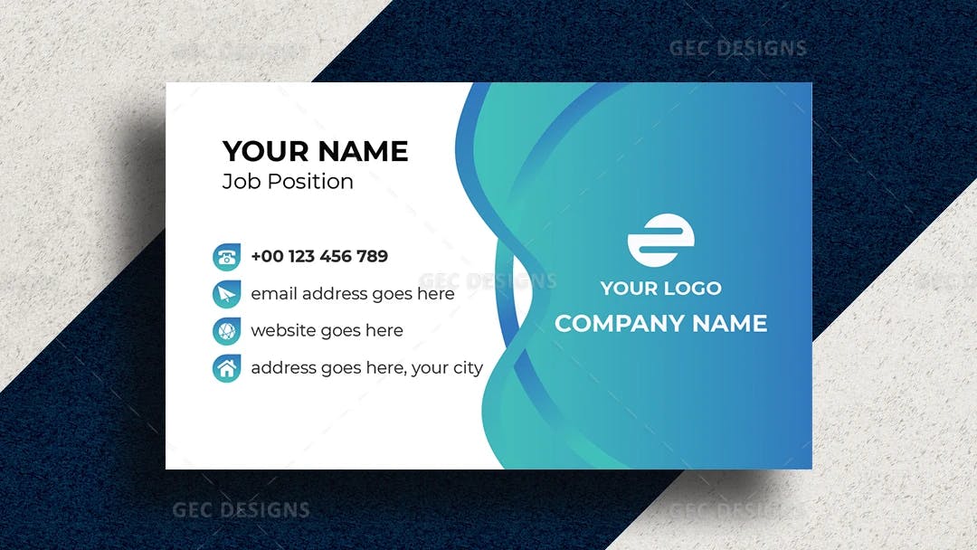 Bold and Eye-catching Vector Business Card Template