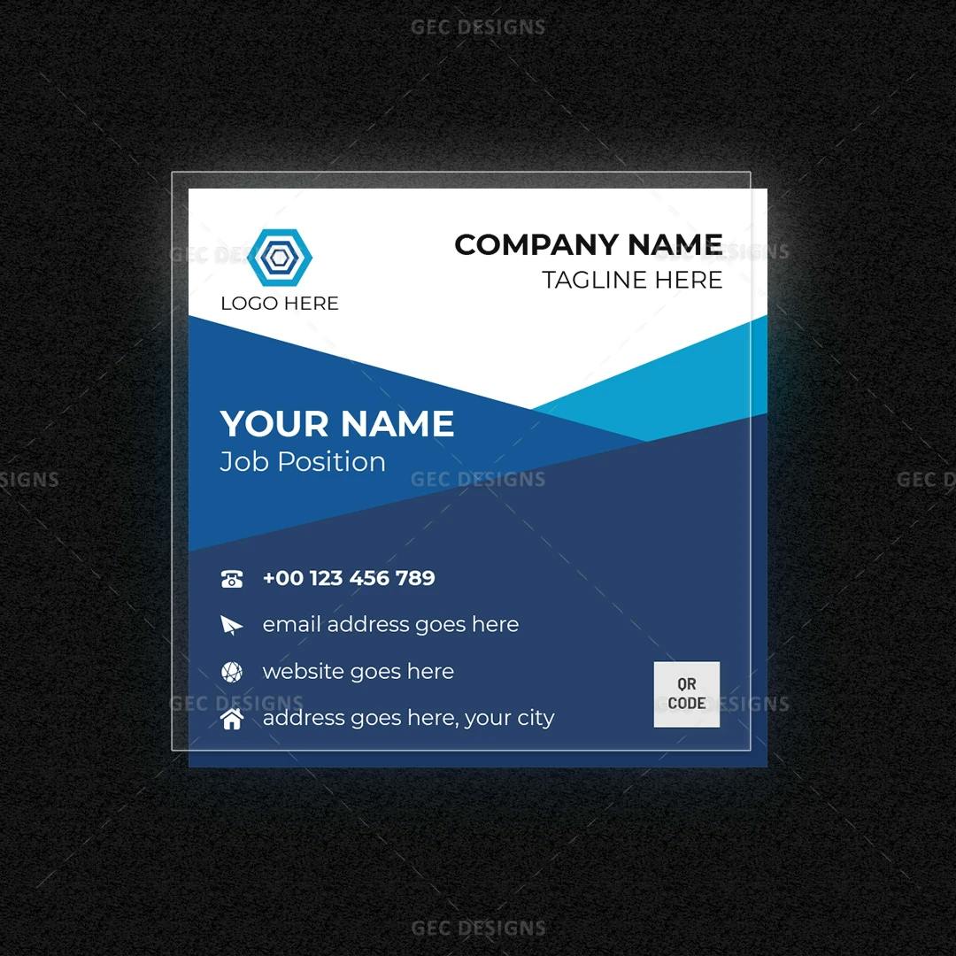 Innovative and Trendy Square Business Card Template
