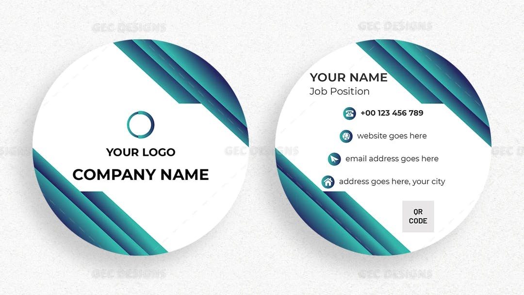 Leave a lasting impression with a circular business card design