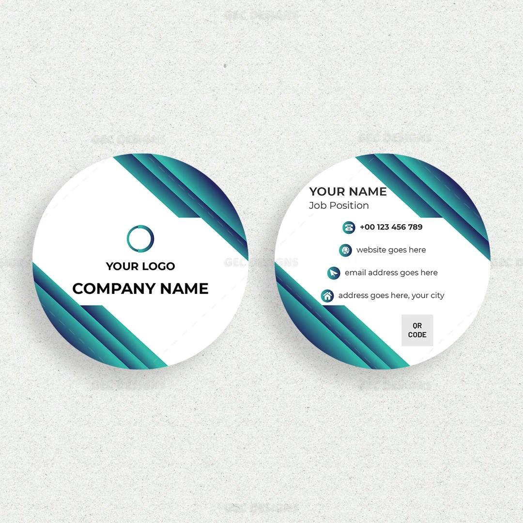 Leave a lasting impression with a circular business card design