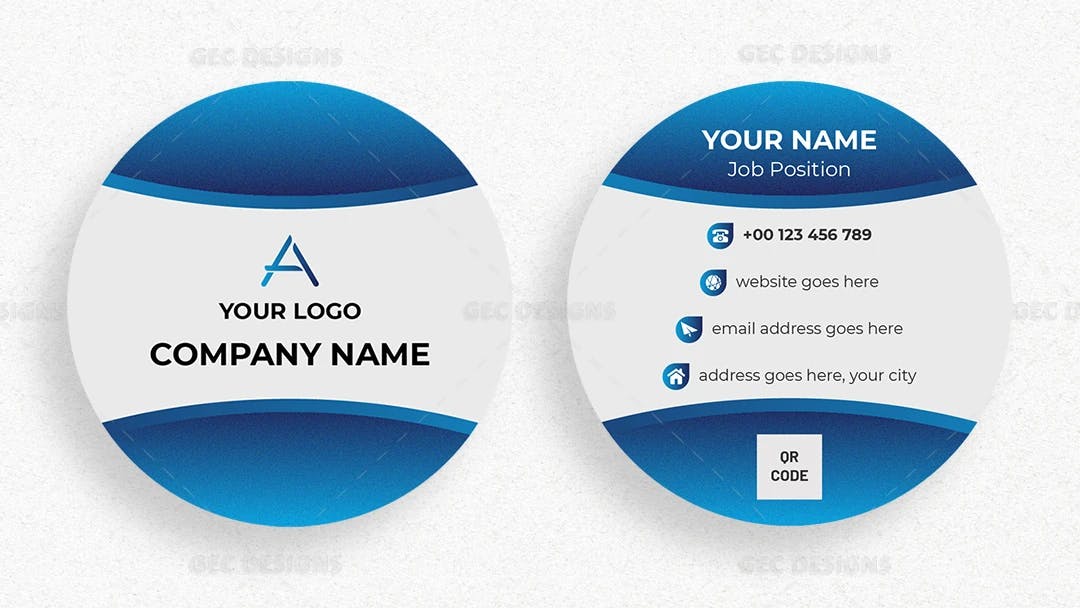 Round out your brand with circle business card design