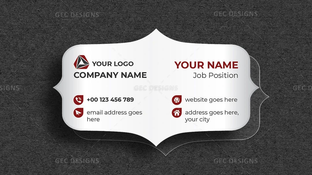 Tailored to Your Brand Custom-Shaped Business Card Template