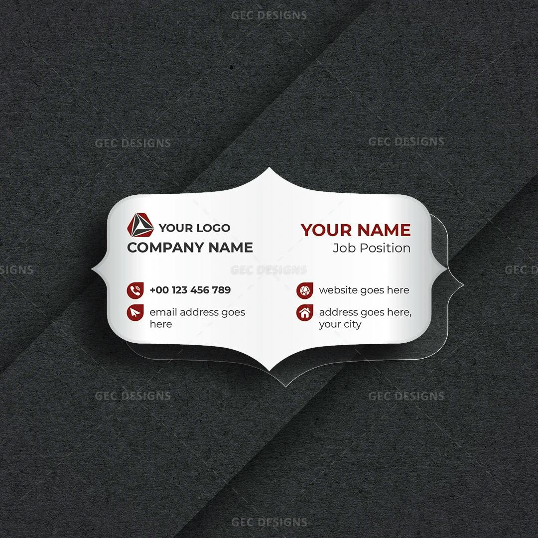 Tailored to Your Brand Custom-Shaped Business Card Template