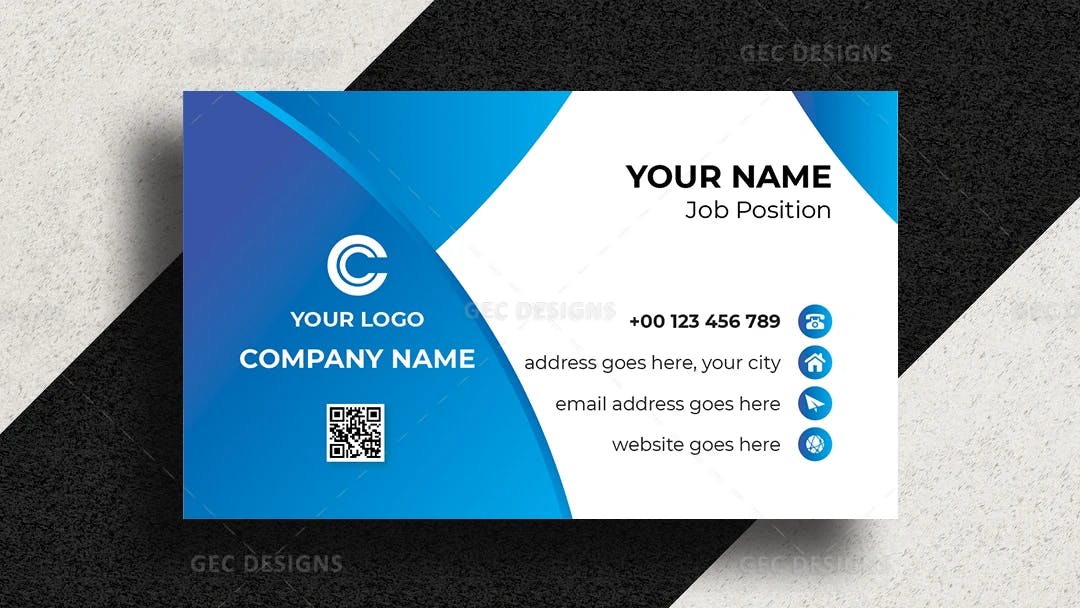 Trendy and Stylish Business Card vector Template