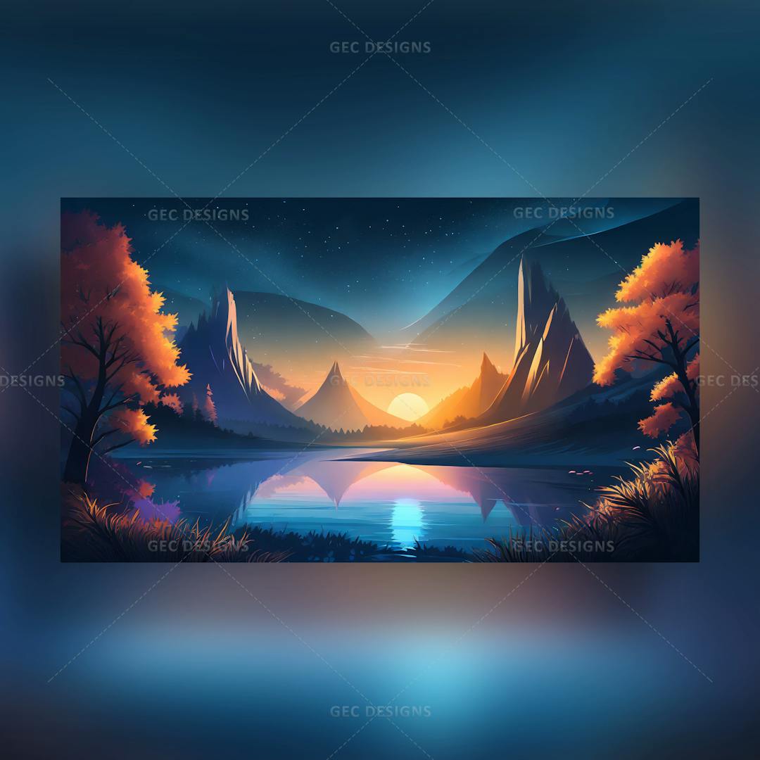 Aesthetic Lakeside beauty Background HD Wallpaper
