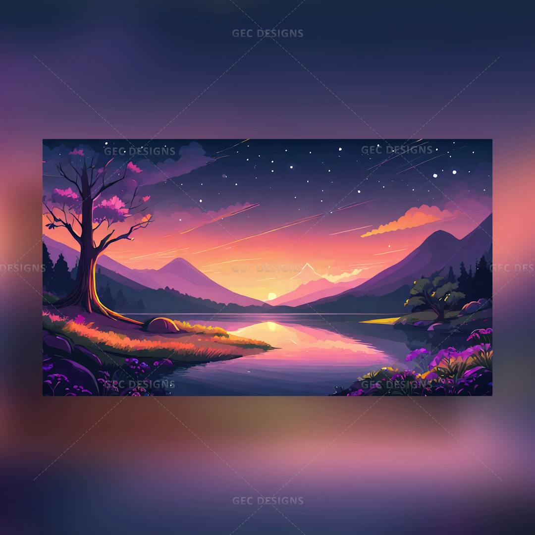 Aesthetic Purple orange beautiful nature desktop wallpaper