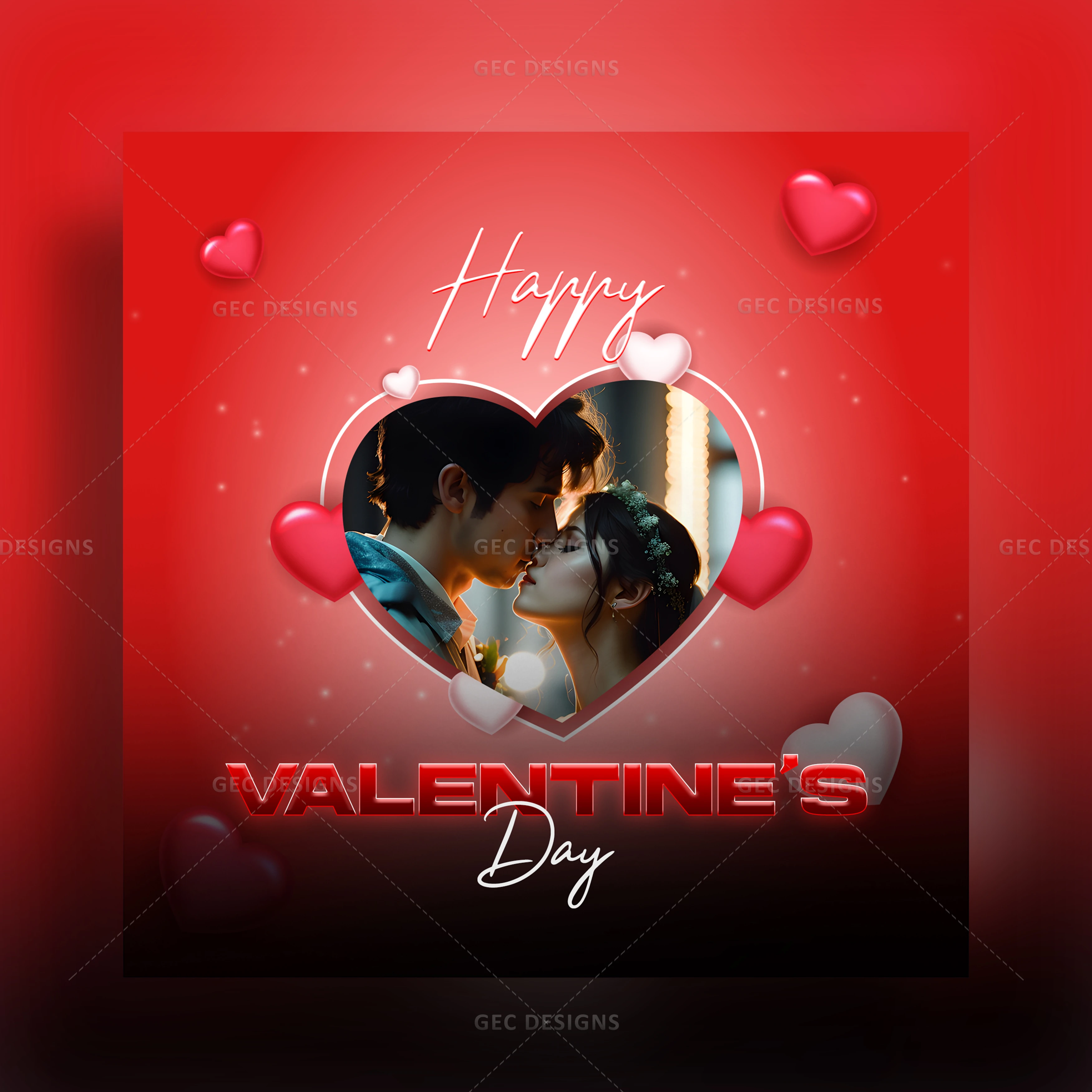 Couple, Love kiss, Couple kiss, Red heart background wallpaper image