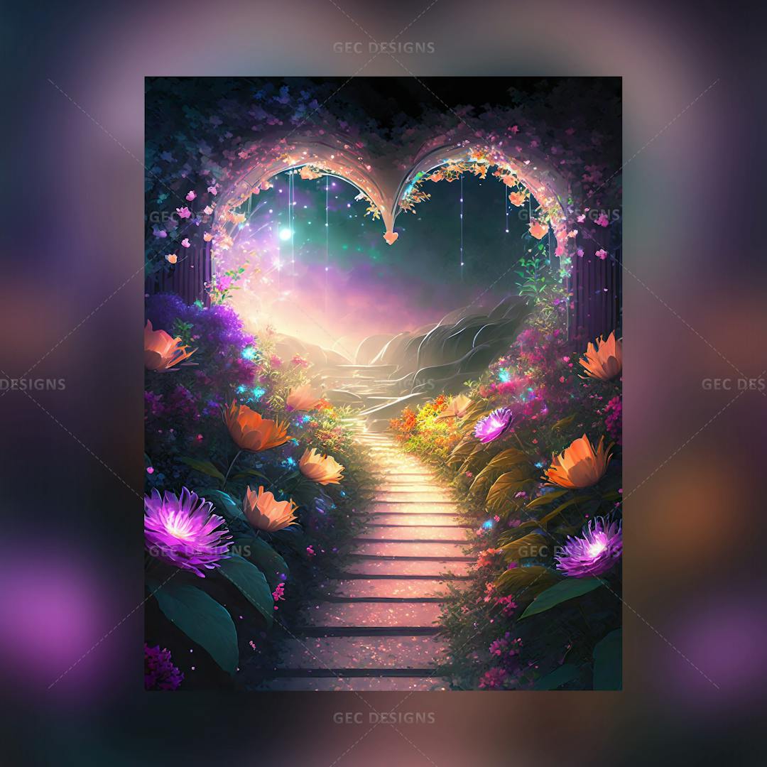 Happy Valentine's image, Valentine's path with heart frame wallpaper