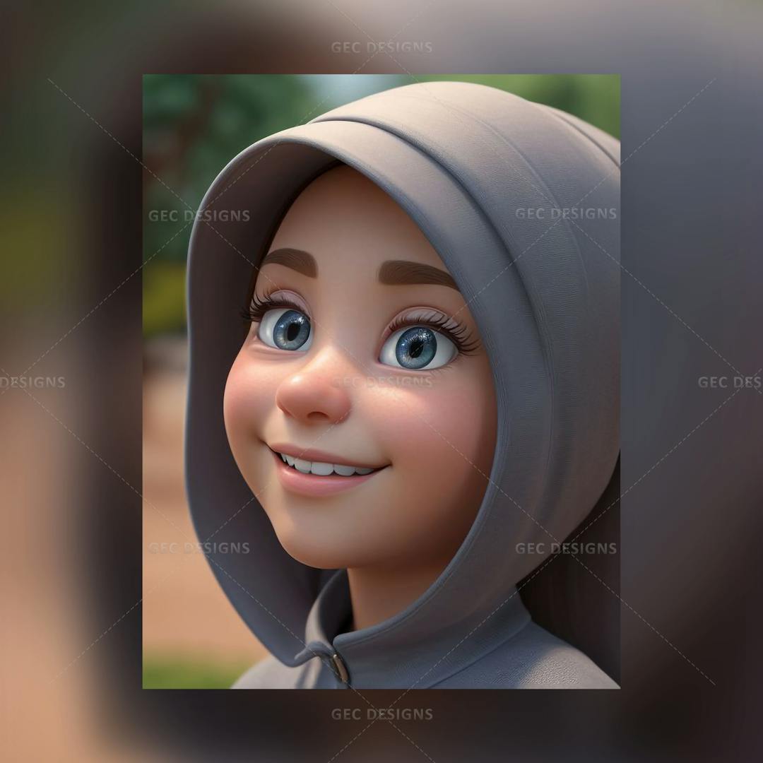 Little girl Hazel wearing a hoodie AI Generated Girl Image