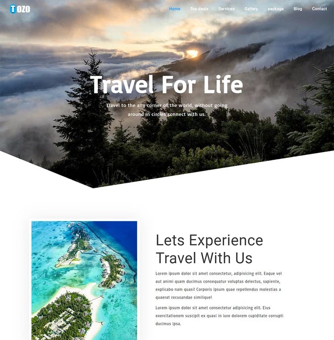 Tozo Tour and Travel website Template