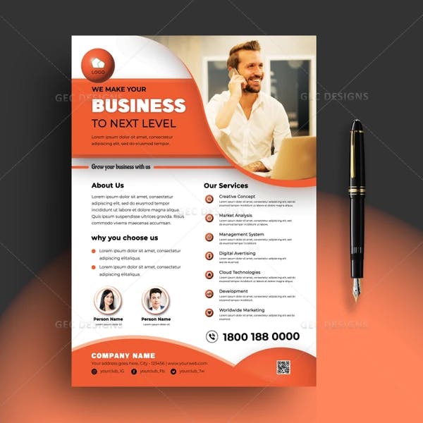 Business to next-level creative flyer design
