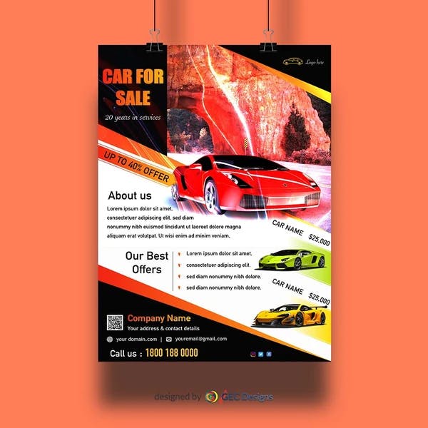Car and Automotive business flyer template