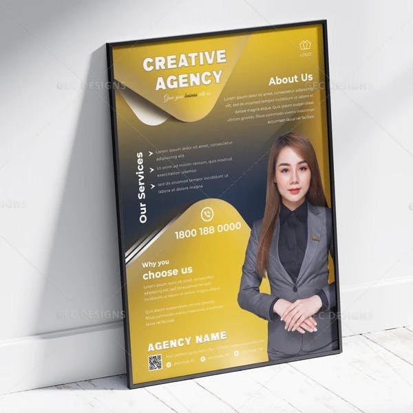 Creative agency modern business flyer template