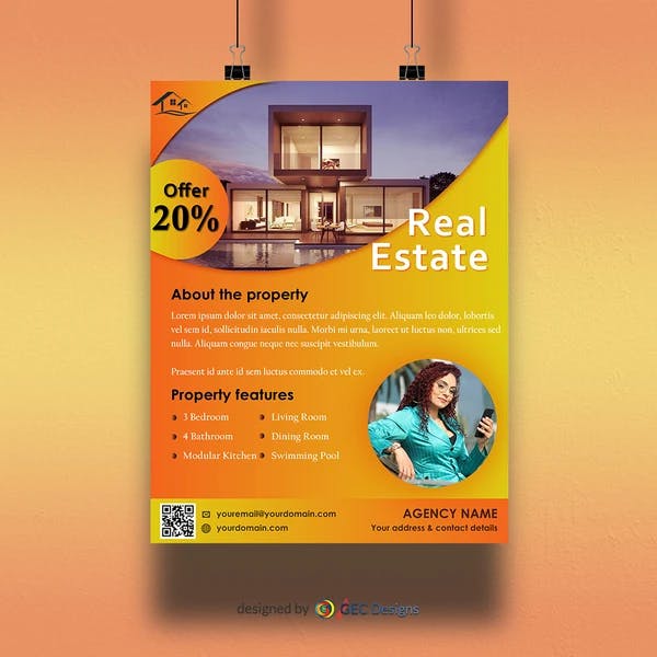 Locova real estate business flyer template