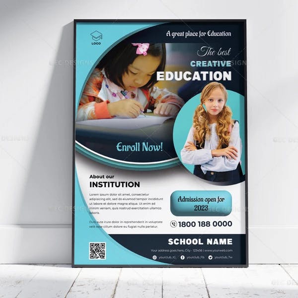Professional-looking school promotion flyer design