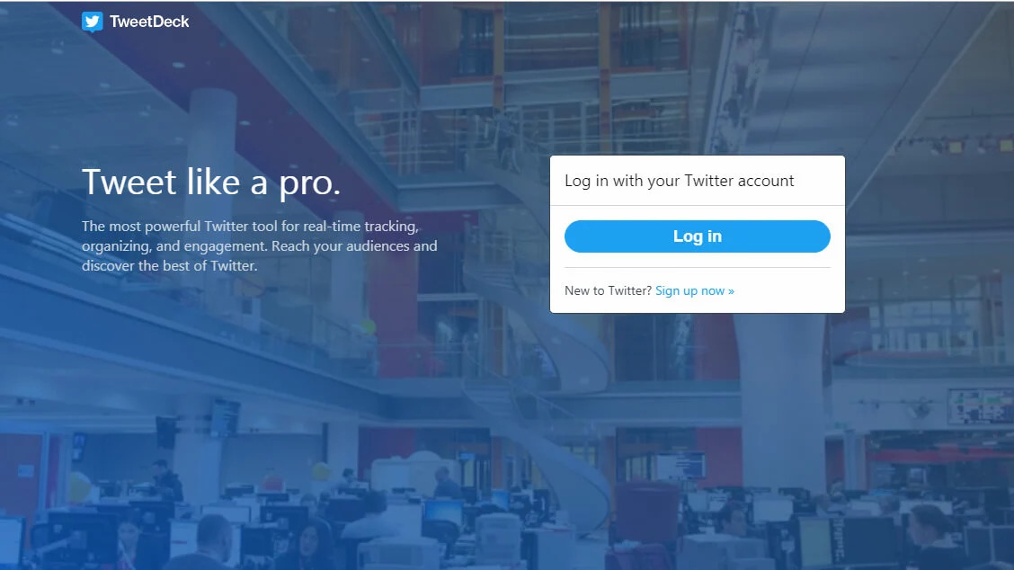 Free social media management tool tweetdeck screen shot