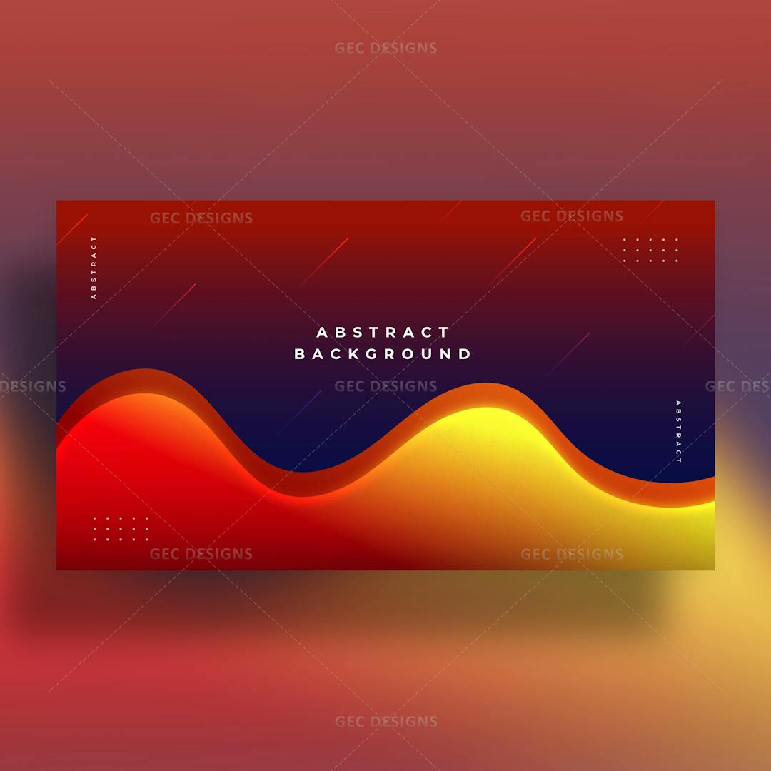Flowing Gradients Abstract Wave Background Template