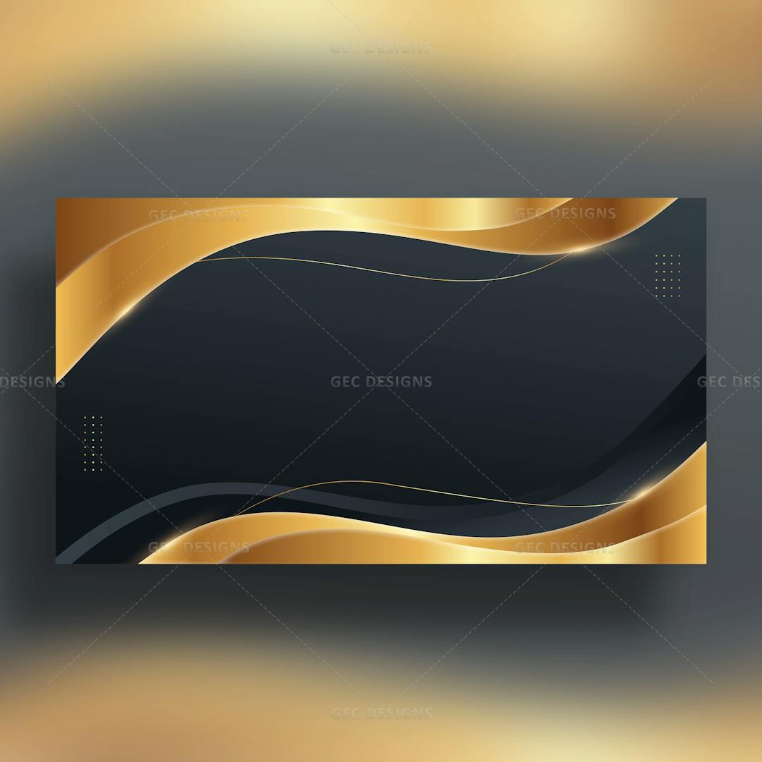 Gold and Black wave Abstract background design